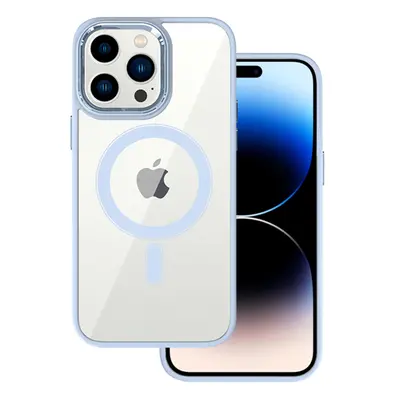 Zadní kryt Tel Protect Magnetic Clear pro Iphone 14 Light blue