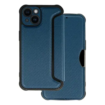 Pouzdro Razor Carbon Book pro Iphone 14 Plus navy