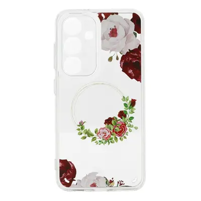 Kryt Tel Protect Flower Samsung A34 s červenými květy 98827