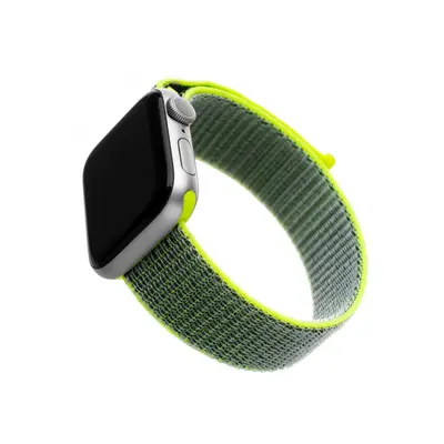 Nylonový řemínek FIXED Nylon Strap pro Apple Watch 38/40/41mm, tmavě limetkový