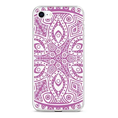 Kryt TopQ iPhone SE 2022 silikon Violet Mandala 73954