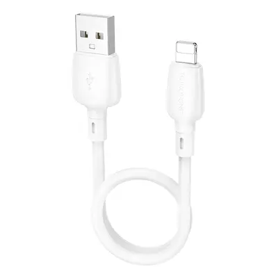 Kabel Borofone BX93 Super Power - USB na Lightning - PD 20W 0,25 metru bílý