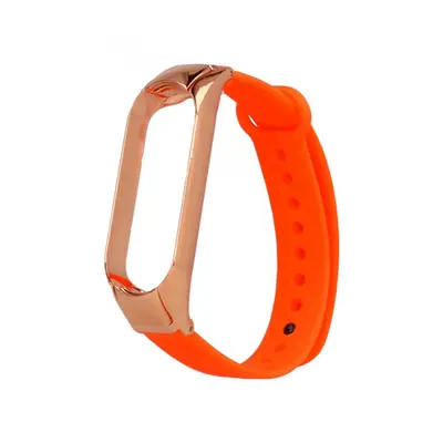 Silikonový řemínek TopQ pro Xiaomi Mi Band 5-6 oranžový 60993