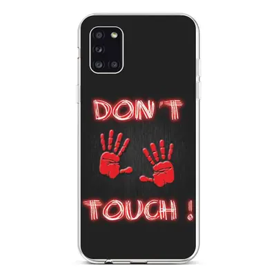 Kryt TopQ Samsung A31 silikon Don't Touch Red 50913