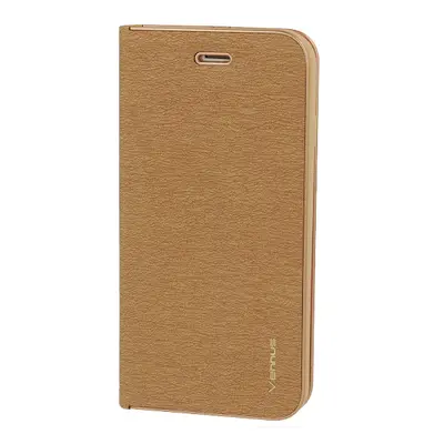 Pouzdro Vennus Book s rámečkem pro Xiaomi Redmi Note 10/Note 10S/Poco M5S zlaté