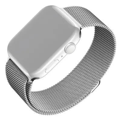 Síťovaný nerezový řemínek FIXED Mesh Strap pro Apple Watch 42/44/45/49mm, stříbrný