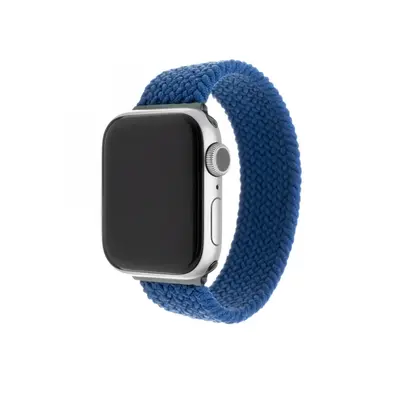 Elastický nylonový řemínek FIXED Nylon Strap pro Apple Watch 38/40/41mm, velikost XS, modrý