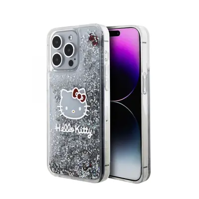 Hello Kitty Liquid Glitter Electroplating Head Logo Zadní Kryt pro iPhone 15 Pro Max Transparent