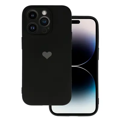 Vennus Silikonové pouzdro se srdcem pro Iphone 13 Pro design 1 černé