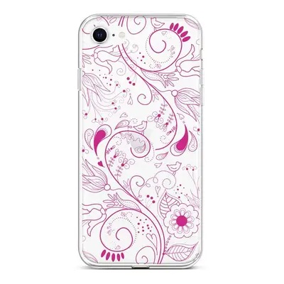 Kryt TopQ iPhone SE 2022 silikon Pink Ornament 73981