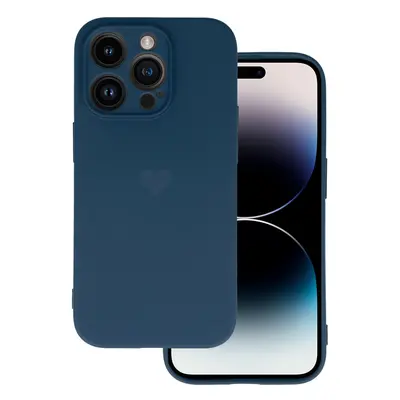 Vennus Silikonové pouzdro se srdcem pro Iphone 14 Pro design 1 navy