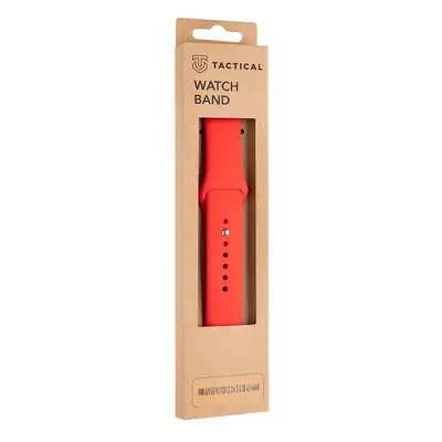 Tactical 498 Silikonový Řemínek pro Apple Watch 1/2/3/4/5/6/7/8/SE 42/44/45mm Red