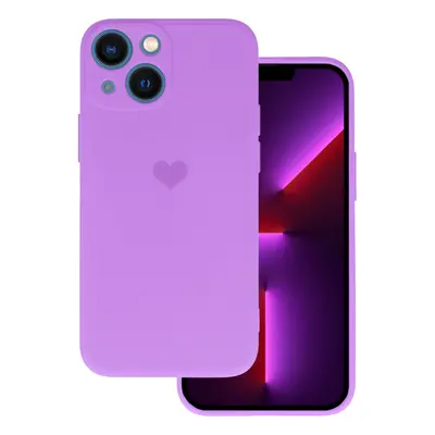 Vennus Silikonové pouzdro se srdcem pro Iphone 14 Plus design 1 fialové