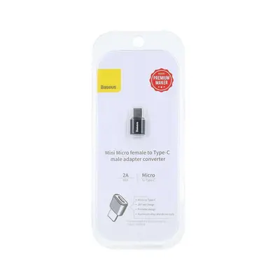 Adaptér Baseus USB-C (Type-C) - microUSB černý 92817