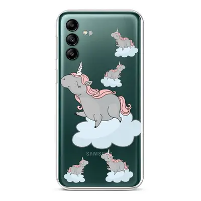 Kryt TopQ Samsung A04s Grey Unicorns 86942