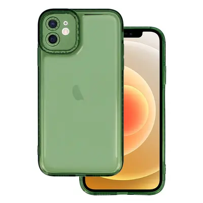 Pouzdro Crystal Diamond 2mm pro Iphone 12 Transparent green