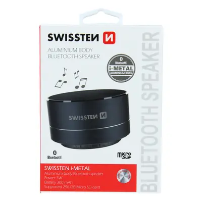 Bluetooth reproduktor swissten i-metal černý