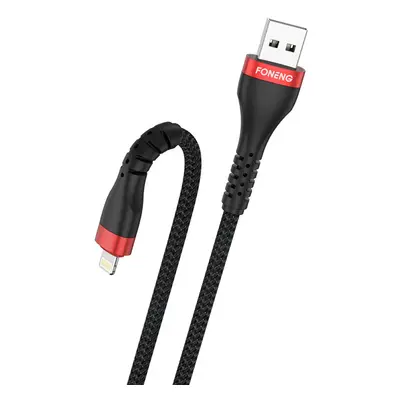 Kabel Foneng X82 - USB na Lightning - 3A 1 metr černý