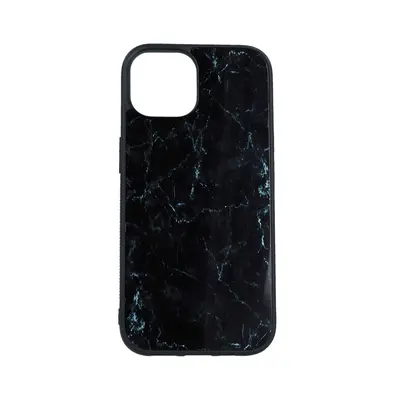 Kryt TopQ Marble iPhone 15 pevný Smoky Black 105204