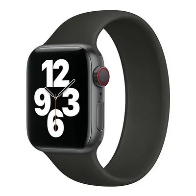 Silikonový řemínek TopQ Basic pro Apple Watch 3-4-5-6-SE 42-44mm černý 60340