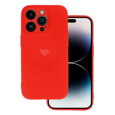 Vennus Silikonové pouzdro se srdcem pro Iphone 13 Pro design 1 červené