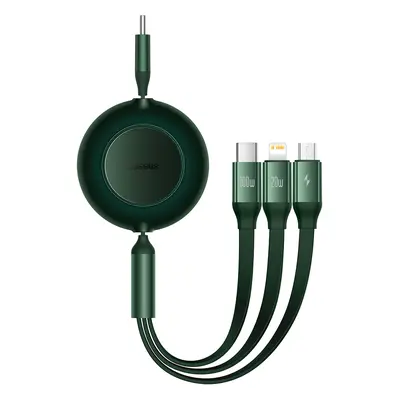 Kabel Baseus Bright Mirror 3 v 1 - Typ C na Micro USB, Lightning, Typ C - 100W 1,1 metru (CAMJ01