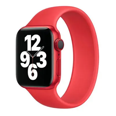 Silikonový řemínek TopQ Basic pro Apple Watch 3-4-5-6-SE 38-40mm červený 60344