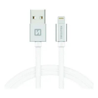 Datový kabel Swissten Lightning pro iPhone 2m stříbrný 30509