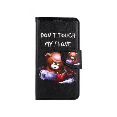 Pouzdro TopQ iPhone 11 knížkové Don't Touch méďa 49780