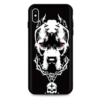 Kryt TopQ iPhone XS silikon Fighting Dog 49141