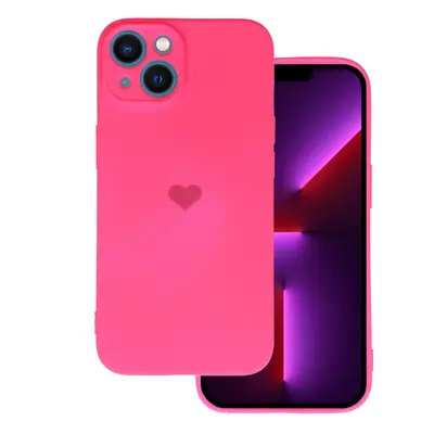 Vennus Silikonové pouzdro Heart pro Iphone 14 Plus design 1 fuchsiová