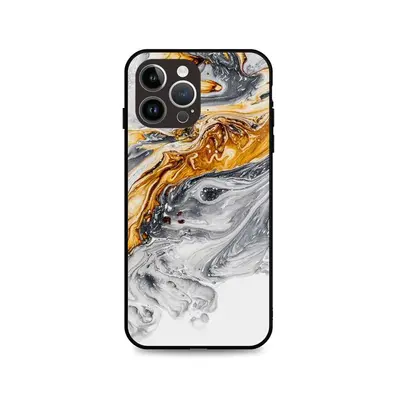 Kryt TopQ LUXURY iPhone 15 Pro pevný Marble šedo-zlatý 111297