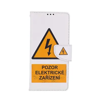 Pouzdro TopQ Xiaomi Redmi Note 12 knížkové Pozor elektrické zařízení 112684