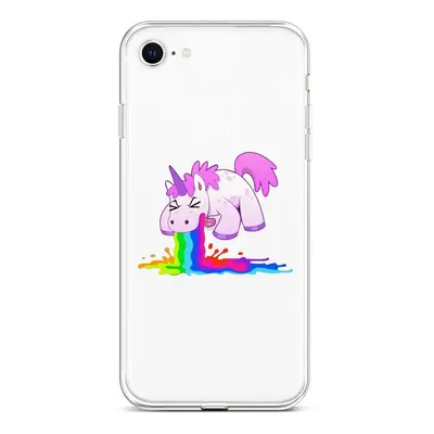 Kryt TopQ iPhone SE 2022 silikon Rainbow Splash 74026