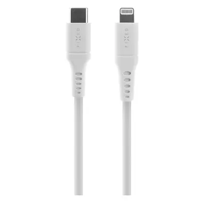 Nabíjecí a datový Liquid silicone kabel FIXED s konektory USB-C/Lightning a podporou PD, 1.2m, M