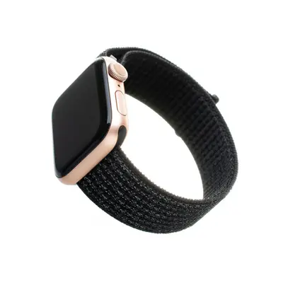 Nylonový řemínek FIXED Nylon Strap pro Apple Watch 38/40/41mm, reflexně černý