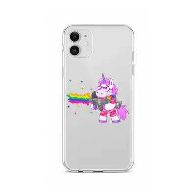 Kryt TopQ iPhone 12 silikon Rainbow Gun 55273