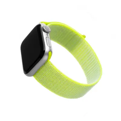 Nylonový řemínek FIXED Nylon Strap pro Apple Watch 38/40/41mm, limetkový