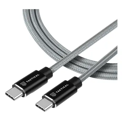 Tactical Fast Rope Aramid Cable USB-C/USB-C 100W 20V/5A 1m Grey