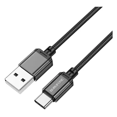 Kabel Borofone BX87 Sharp - USB na typ C - 3A 1 metr černý