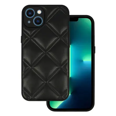 Kožené 3D pouzdro pro Iphone 13 design 3 černé