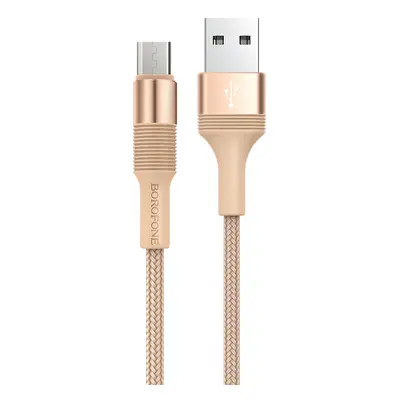 Borofone kabel BX21 Outstanding - USB na Micro USB - 2,4A 1 metr zlatý