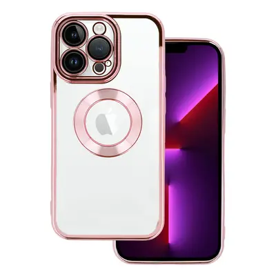 Krásné průhledné pouzdro pro Iphone 12 Pro Max růžové