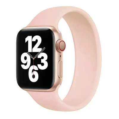 Silikonový řemínek TopQ Basic pro Apple Watch 3-4-5-6-SE 42-44mm růžový 60337