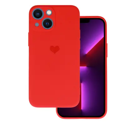 Vennus Silikonové pouzdro se srdcem pro Iphone 14 Plus design 1 červené