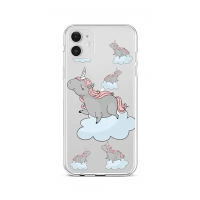 Kryt TopQ iPhone 12 silikon Grey Unicorns 55320