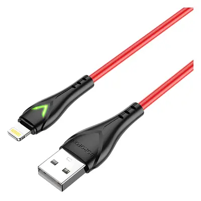 Kabel Borofone BX65 Bright - USB na Lightning - 2A 1 metr červený