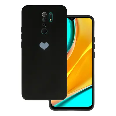 Vennus Silikonové pouzdro se srdcem pro Xiaomi Redmi 9 design 1 černé