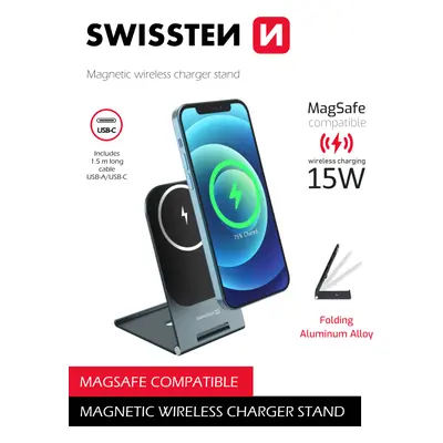 Swissten wireless nabíječka ultra thin (magsafe compatible)