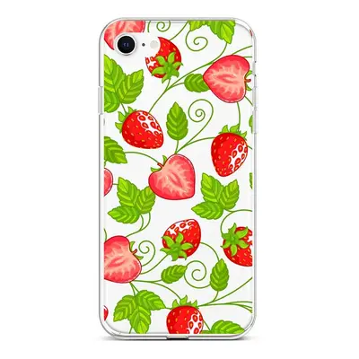 Kryt TopQ iPhone SE 2022 silikon Strawberries 74008